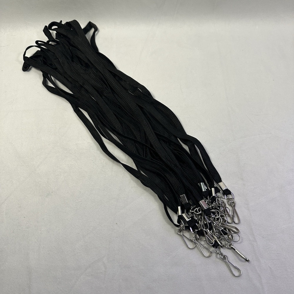 Black Lanyard‎ Pack Of 19 20" Long